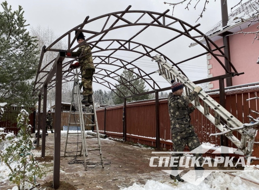 Навес из поликарбоната арочного типа №56 - фото 1514