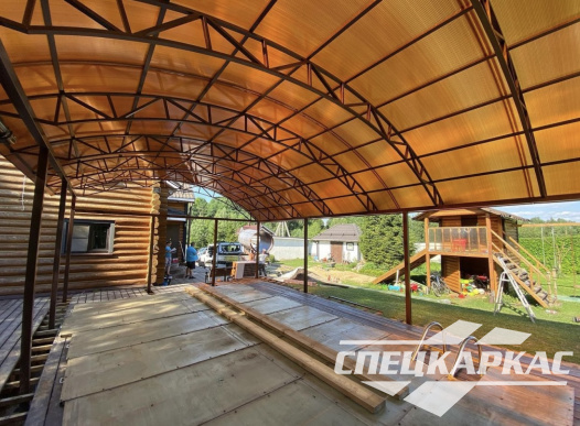 Навес из поликарбоната для бассейна №12 - фото 1089