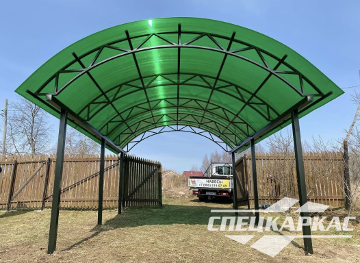 Арочный навес из поликарбоната для машины №38 - фото 1336